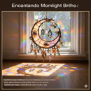 🌙 Decoração de janela pintada à mão com lua e flores 💖