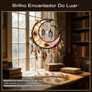 🌙 Decoração de janela pintada à mão com lua e flores 💖