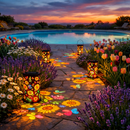 Luminária com girassol - kit com 2 unidades 🌜🧡