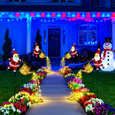 🔥 Um kit com 3 unidades 🔥 Regador Solar de Papai Noel 🤶🎄