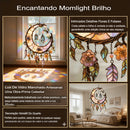 🌙 Decoração de janela pintada à mão com lua e flores 💖