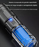 Lanterna telescópica com zoom a laser branco