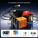 ⏰ Estoque limitado! 🔥 Carregador rápido 2 em 1 Gan universal